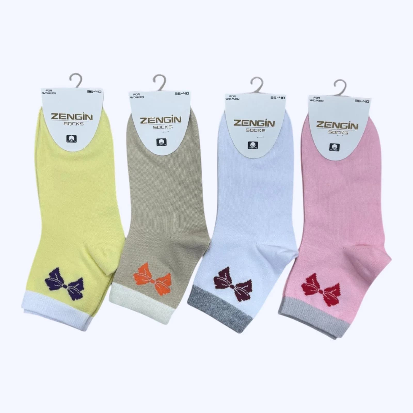 Kadın Penye Kısa Konç Kurdeleli